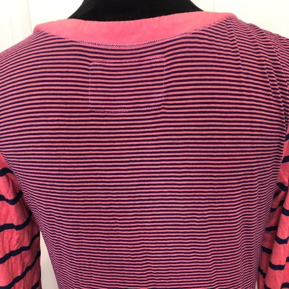 Green Source long sleeve pink blue stripe shirt - Picture 9 of 9